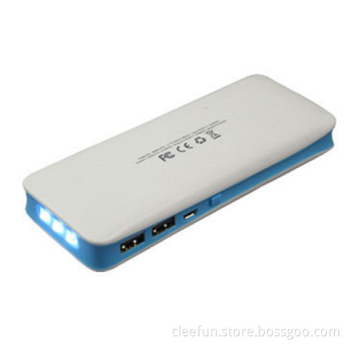 1,000mAh high capacity mobile phone charger with 4 LED light